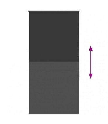 vidaXL Roller Blind Blackout Black 80x130 cm Fabric Width 75.7 cm Polyester