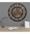 vidaXL Wall Clock Metal 58 cm Golden and Black