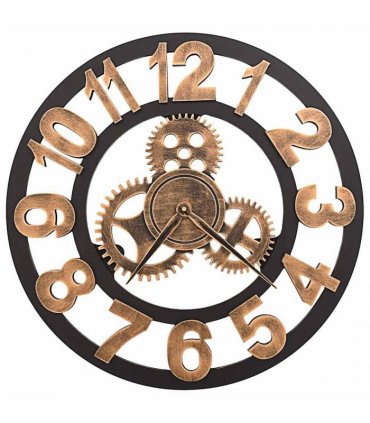 vidaXL Wall Clock Metal 58 cm Golden and Black