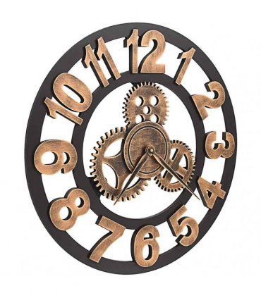 vidaXL Wall Clock Metal 58 cm Golden and Black