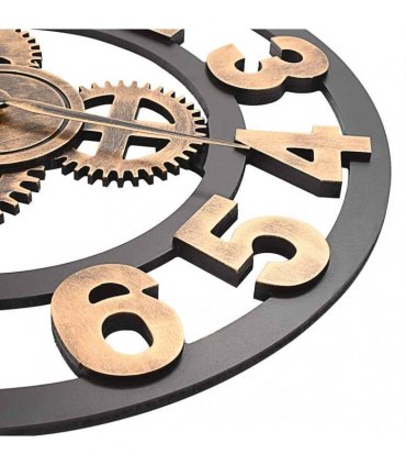 vidaXL Wall Clock Metal 58 cm Golden and Black