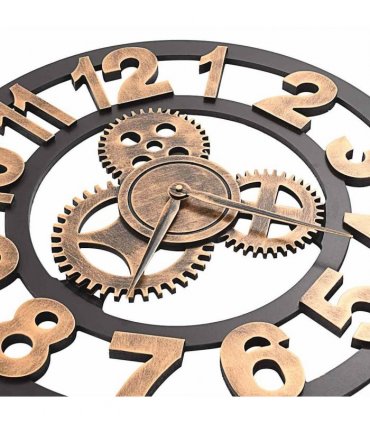 vidaXL Wall Clock Metal 58 cm Golden and Black