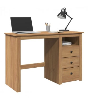 vidaXL Desk PANAMA 112x45x75 cm Solid Wood Pine