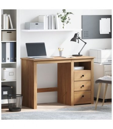 vidaXL Desk PANAMA 112x45x75 cm Solid Wood Pine