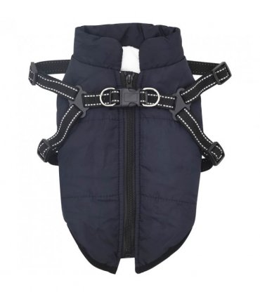 vidaXL Dog Coat Navy Blue L28