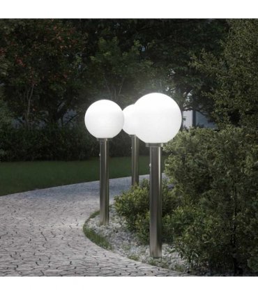 vidaXL Bollard Lights with Sensor 3 pcs 80 cm Stainless Steel IP44