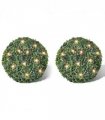 Artificial Leaf Topiary Ball 27 cm Solar LED String 2 pcs
