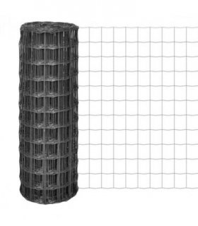 vidaXL Euro Fence Steel 10x1.5 m Grey