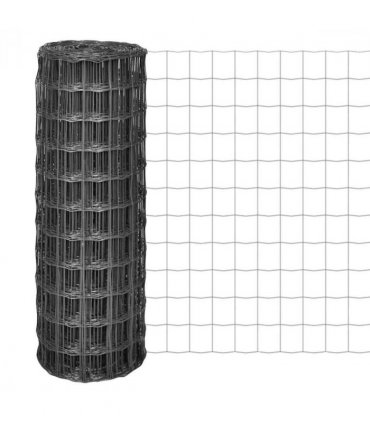 vidaXL Euro Fence Steel 10x1.5 m Grey
