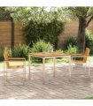 vidaXL Garden Dining Set 3 pcs Brown Solid Acacia Wood