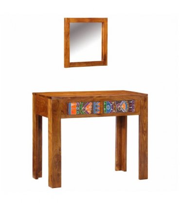 vidaXL Dressing Table Brown 90 x 45 x 75 cm Solid Acacia Wood