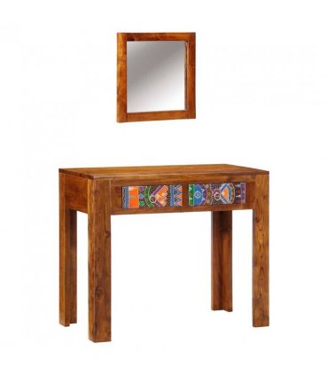 vidaXL Dressing Table Brown 90 x 45 x 75 cm Solid Acacia Wood
