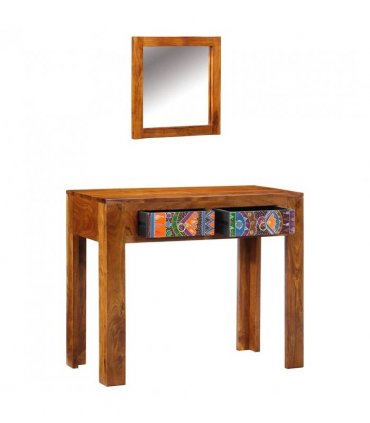 vidaXL Dressing Table Brown 90 x 45 x 75 cm Solid Acacia Wood