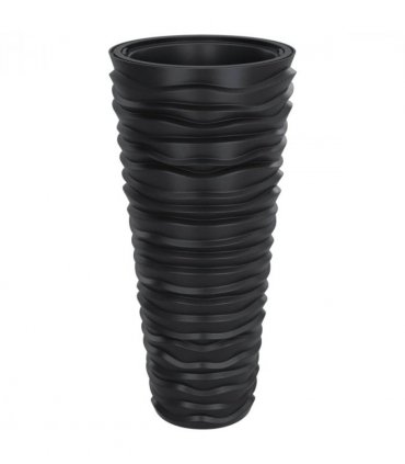 vidaXL Planter with Removable Inner Anthracite 18/45 L PP Grooved Look