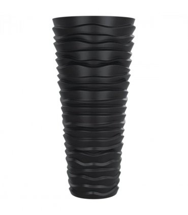vidaXL Planter with Removable Inner Anthracite 18/45 L PP Grooved Look