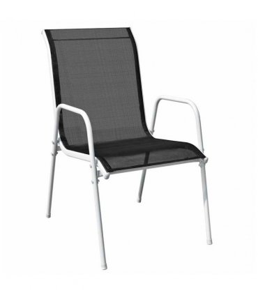 vidaXL Garden Furniture Set | Black and grey | Powder-coated steel and textilene