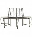 vidaXL Tree benches 1-Seater Ø 160 x 89 cm Steel