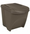 vidaXL Stackable Garbage Bin Boxes 3 pcs Grey 75 L Polypropylene