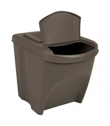 vidaXL Stackable Garbage Bin Boxes 3 pcs Grey 75 L Polypropylene