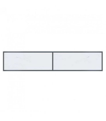 vidaXL Console Table White 180x35x75.5 cm Tempered Glass