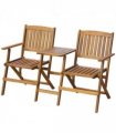 vidaXL Folding Garden Bench | Brown | Solid acacia wood | Medium | Foldable