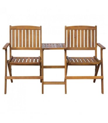 vidaXL Folding Garden Bench | Brown | Solid acacia wood | Medium | Foldable