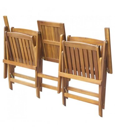 vidaXL Folding Garden Bench | Brown | Solid acacia wood | Medium | Foldable