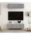vidaXL Wall TV Cabinets 4 pcs Grey Sonoma 60x30x30 cm Engineered Wood