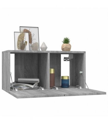 vidaXL Wall TV Cabinets 4 pcs Grey Sonoma 60x30x30 cm Engineered Wood