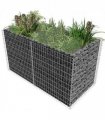 vidaXL Gabion Raised Bed Steel 180x90x100 cm Silver