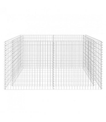 vidaXL Gabion Raised Bed Steel 180x90x100 cm Silver