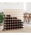 vidaXL Wine Rack for 72 Bottles 90.5x23x90.5 cm Solid Wood Pine