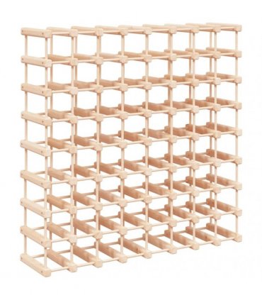 vidaXL Wine Rack for 72 Bottles 90.5x23x90.5 cm Solid Wood Pine