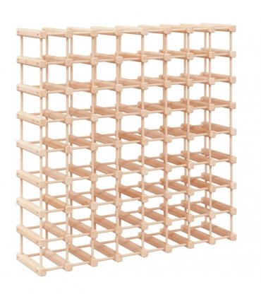 vidaXL Wine Rack for 72 Bottles 90.5x23x90.5 cm Solid Wood Pine