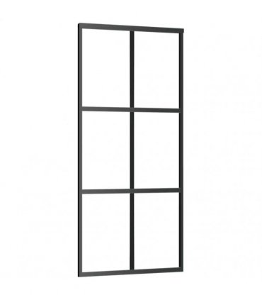 vidaXL Sliding Door with Hardware Set 90x205 cm ESG Glass&Aluminium