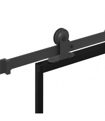 vidaXL Sliding Door with Hardware Set 90x205 cm ESG Glass&Aluminium