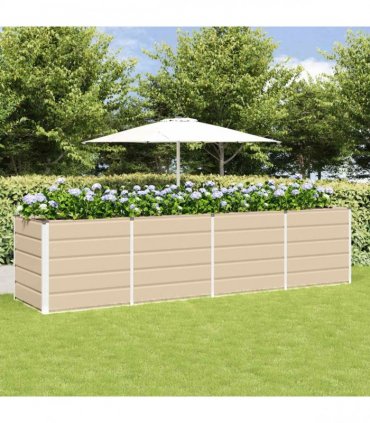 vidaXL Planter Ivory 320 x 80 x 75 cm Steel