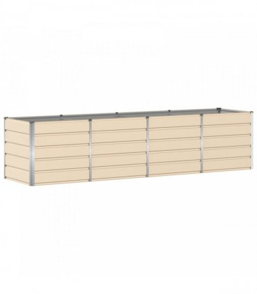 vidaXL Planter Ivory 320 x 80 x 75 cm Steel