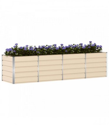 vidaXL Planter Ivory 320 x 80 x 75 cm Steel