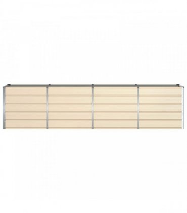 vidaXL Planter Ivory 320 x 80 x 75 cm Steel