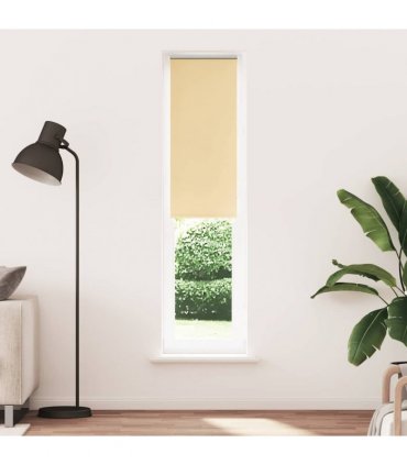 vidaXL Roller Blind Blackout Beige 45x210 cm Fabric Width 40.7 cm Polyester