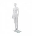 vidaXL Full Body Female Mannequin with Glass Base Glossy White 175 cm