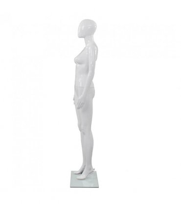 vidaXL Full Body Female Mannequin with Glass Base Glossy White 175 cm