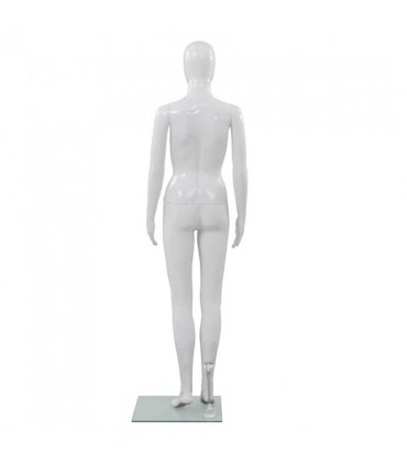 vidaXL Full Body Female Mannequin with Glass Base Glossy White 175 cm