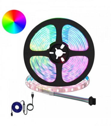 vidaXL LED Strip 2 pcs Black and Transparent 5500 mm