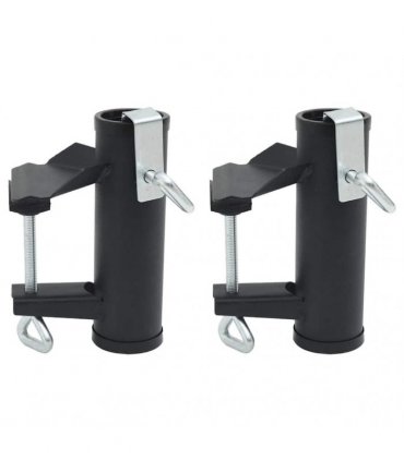 vidaXL Umbrella Clamps for Balcony 2 pcs 25-38 mm Steel
