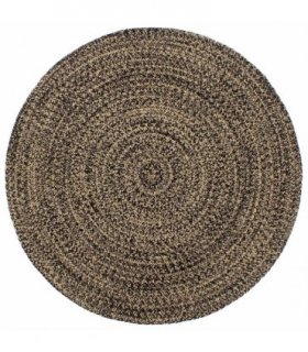 vidaXL Handmade Rug Jute Black and Brown 210 cm