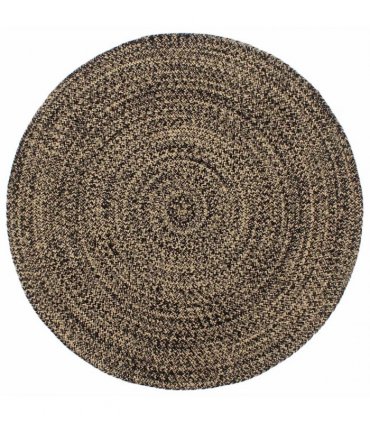 vidaXL Handmade Rug Jute Black and Brown 210 cm