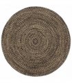 vidaXL Handmade Rug Jute Black and Brown 210 cm
