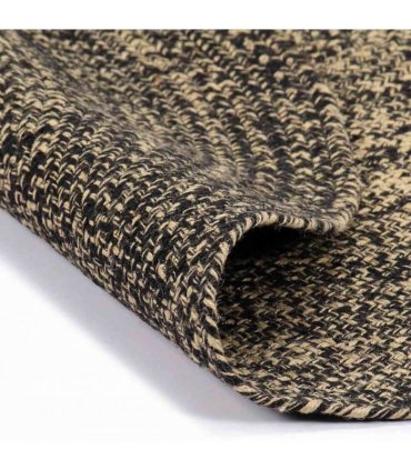 vidaXL Handmade Rug Jute Black and Brown 210 cm